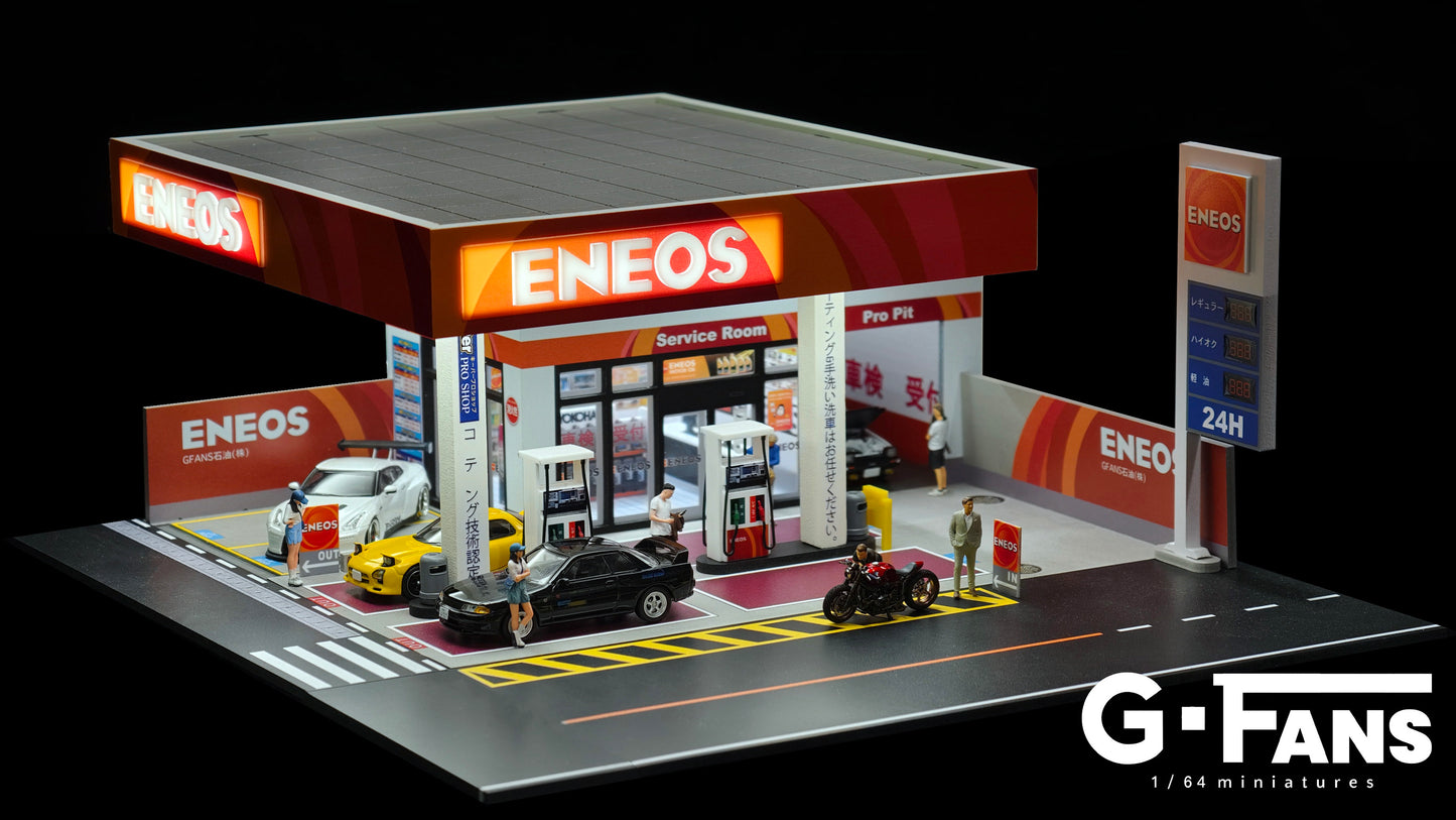 G-fans 1:64 ENEOS Gas Station (710038) Building Scene Model Available In September 2025 Pre Order Now