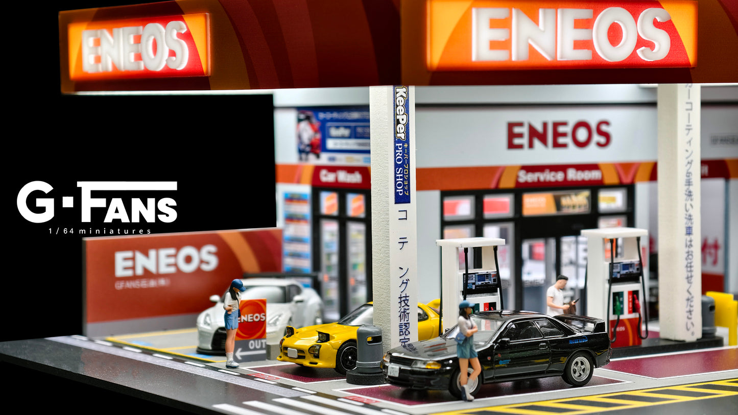 G-fans 1:64 ENEOS Gas Station (710038) Building Scene Model Available In September 2025 Pre Order Now