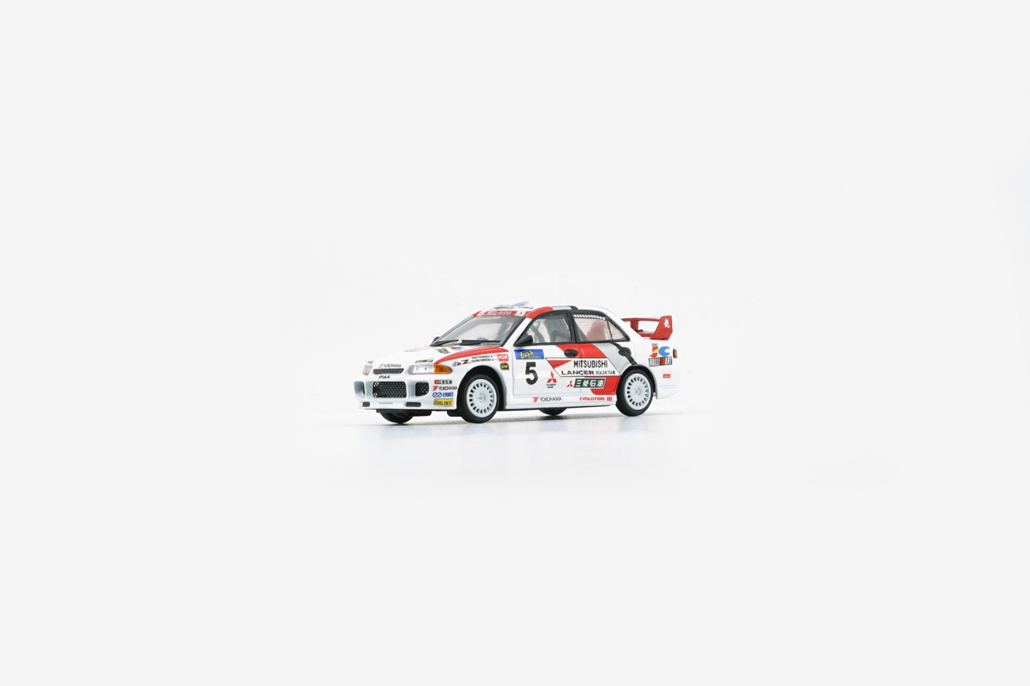BM Creations 1:64 Mitsubishi Lancer EVO III (RHD) Hong Kong Beijing Rally 1995 #5 Dealer (64B0223) Diecast Car Model Available In August 2025 Pre Order Now