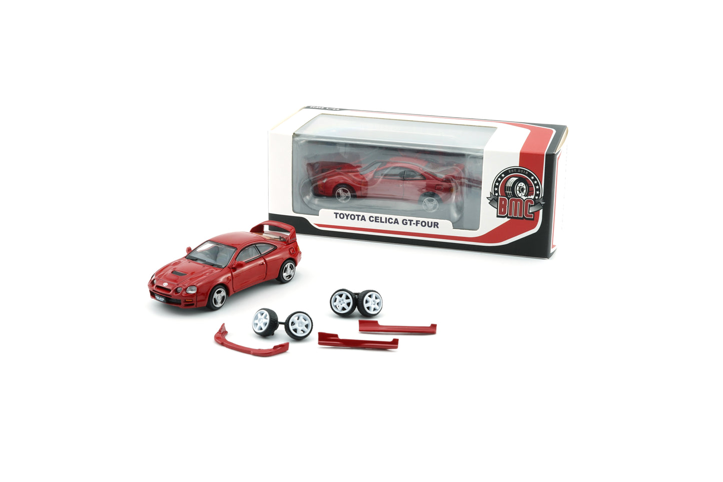 BM Creations 1:64 Toyota Celica GT Four -RED / WHITE (64B0417-64B0420) Diecast Car Model Available In April 2025 Pre Order Now