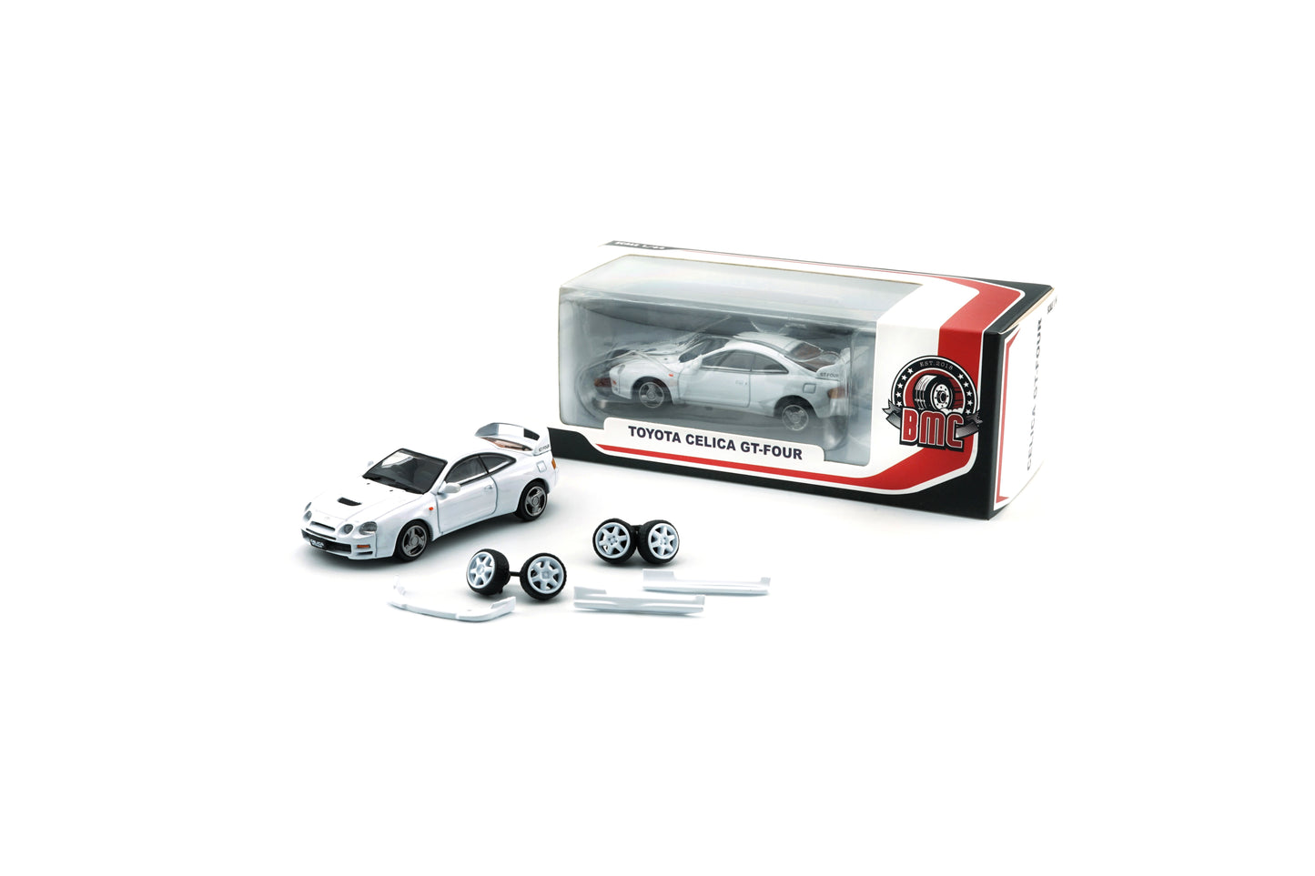 BM Creations 1:64 Toyota Celica GT Four -RED / WHITE (64B0417-64B0420) Diecast Car Model Available In April 2025 Pre Order Now