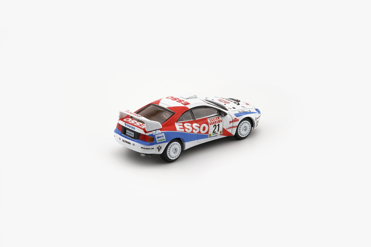 BM Creations 1:64 Toyota Celica ST205 -Rallye Sanremo -Rallye d'Italia 1996 LHD_#21 (ESSO) (64B0421) Diecast Car Model Available In July 2025 Pre Order Now