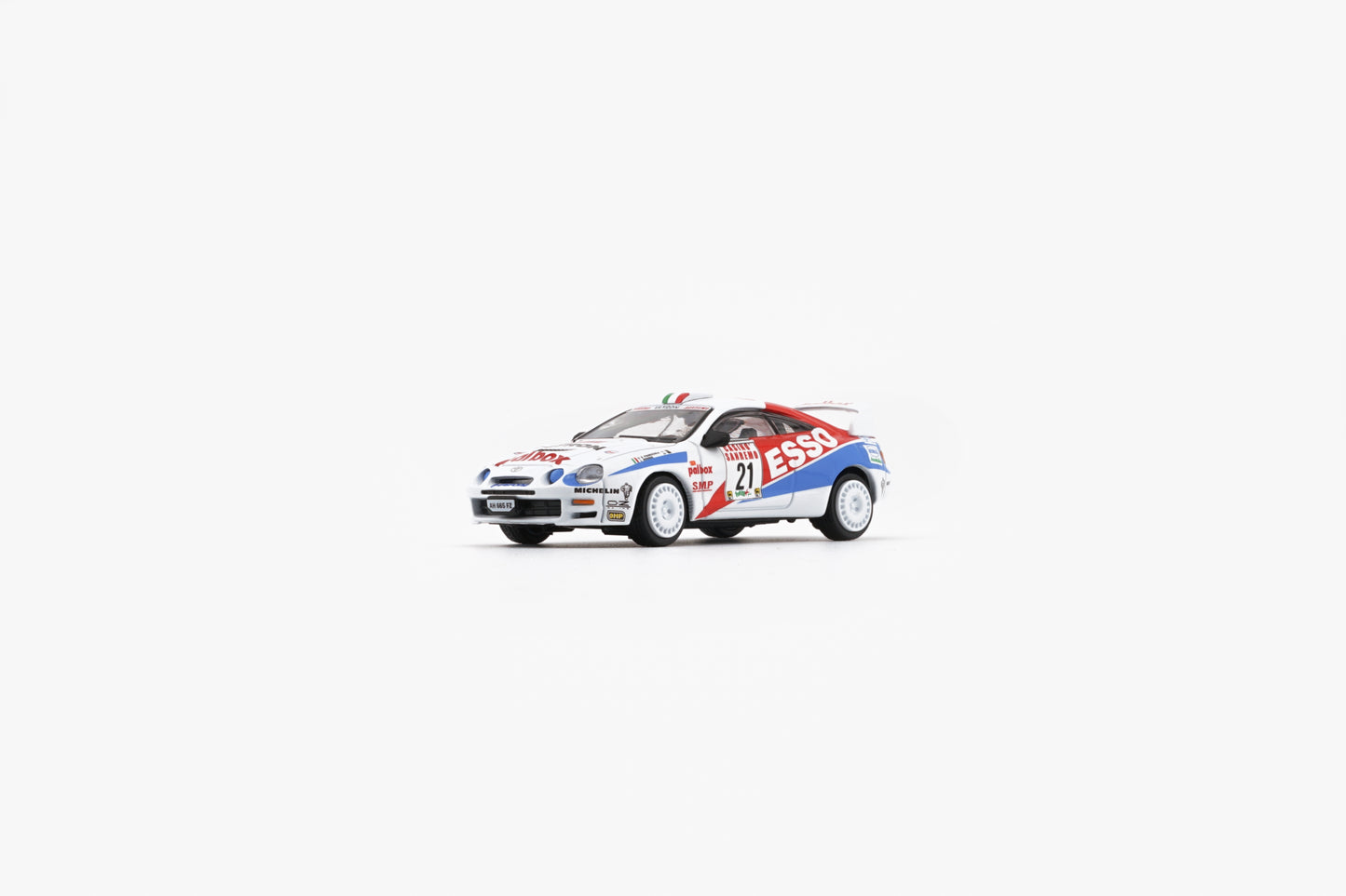 BM Creations 1:64 Toyota Celica ST205 -Rallye Sanremo -Rallye d'Italia 1996 LHD_#21 (ESSO) (64B0421) Diecast Car Model Available In July 2025 Pre Order Now