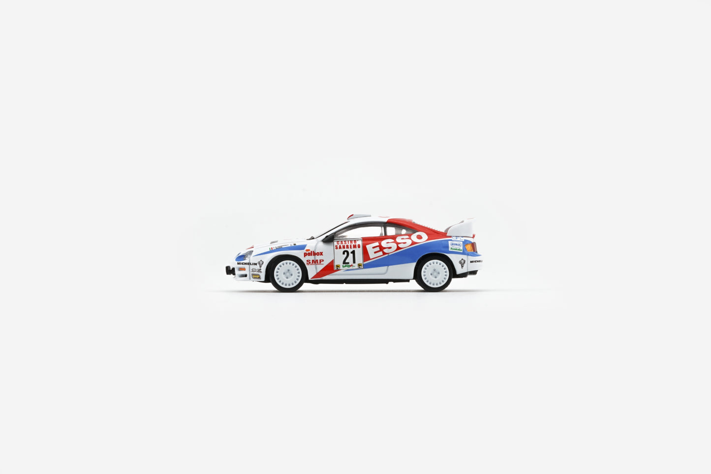 BM Creations 1:64 Toyota Celica ST205 -Rallye Sanremo -Rallye d'Italia 1996 LHD_#21 (ESSO) (64B0421) Diecast Car Model Available In July 2025 Pre Order Now