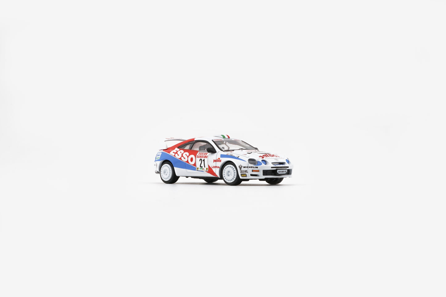 BM Creations 1:64 Toyota Celica ST205 -Rallye Sanremo -Rallye d'Italia 1996 LHD_#21 (ESSO) (64B0421) Diecast Car Model Available In July 2025 Pre Order Now