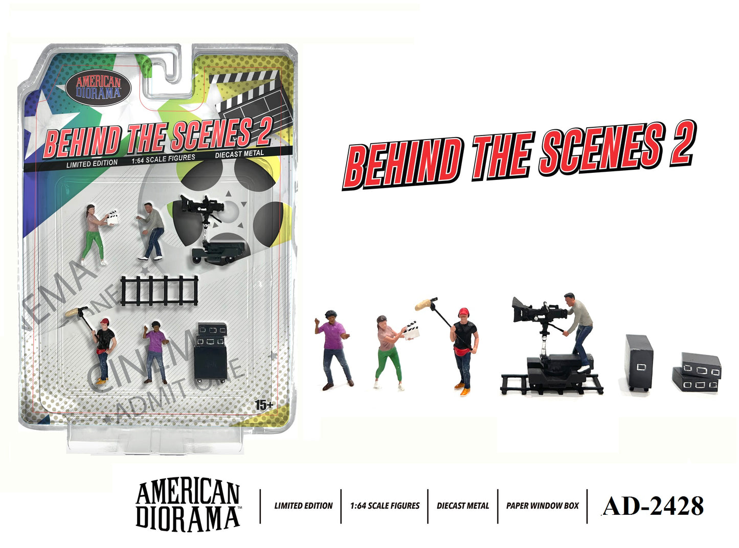 American Diorama 1:64 Figures set - Lowriders 5 / Behind the Scenes 2 ( AD-2427 / AD-2428 ) Diecast Model Available In September 2025 Pre Order Now