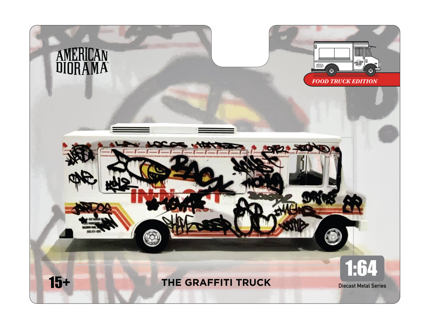 American Diorama 1:64 Food Truck series - Graffiti style / LB Cafe / The Black Truck ( AD-70102 / AD-70103 / AD-70201 ) Diecast Model Available In October 2025 Pre Order Now
