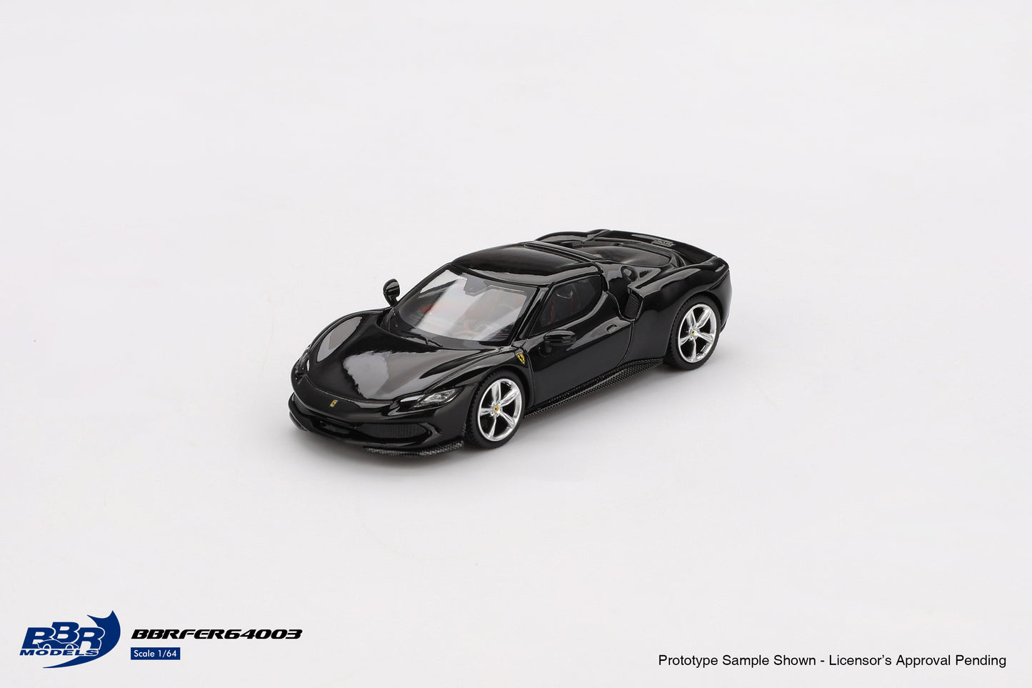 BBR Models 1:64 Ferrari 296 GTB Nero Daytona (BBRFER64003) Diecast Car Model Available In September 2025 Pre Order Now