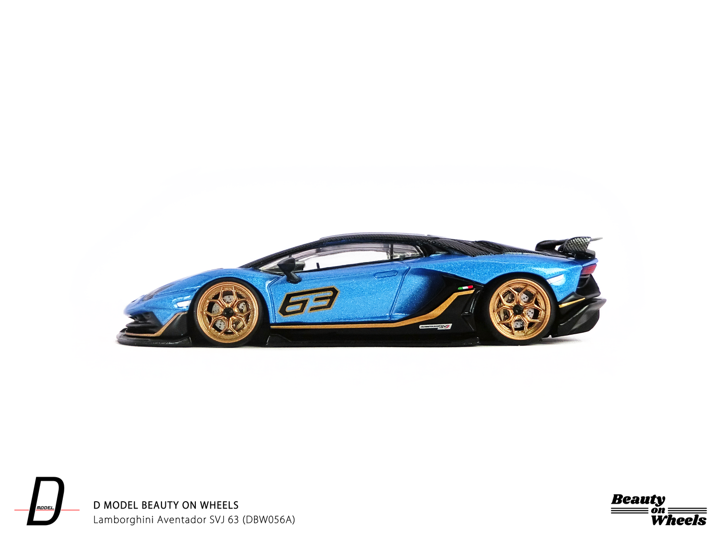 D MODEL 1:64 Lamborghini Aventador SVJ 63 Blu Aegir (DBW056A) Diecast Car Model Available Now