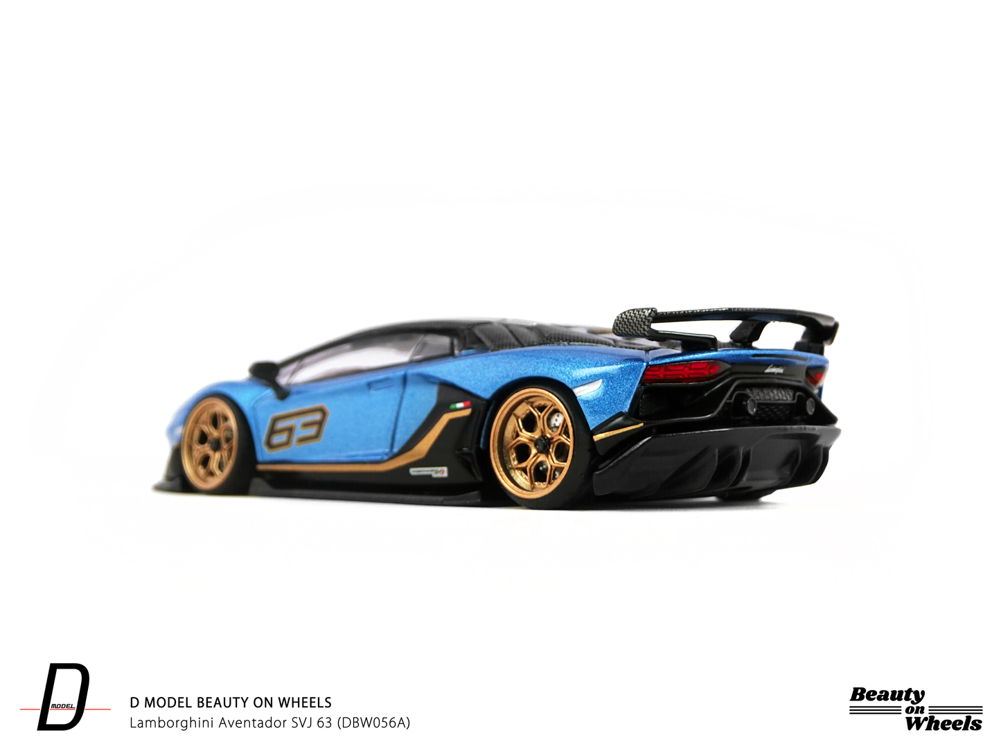 D MODEL 1:64 Lamborghini Aventador SVJ 63 Blu Aegir (DBW056A) Diecast Car Model Available Now