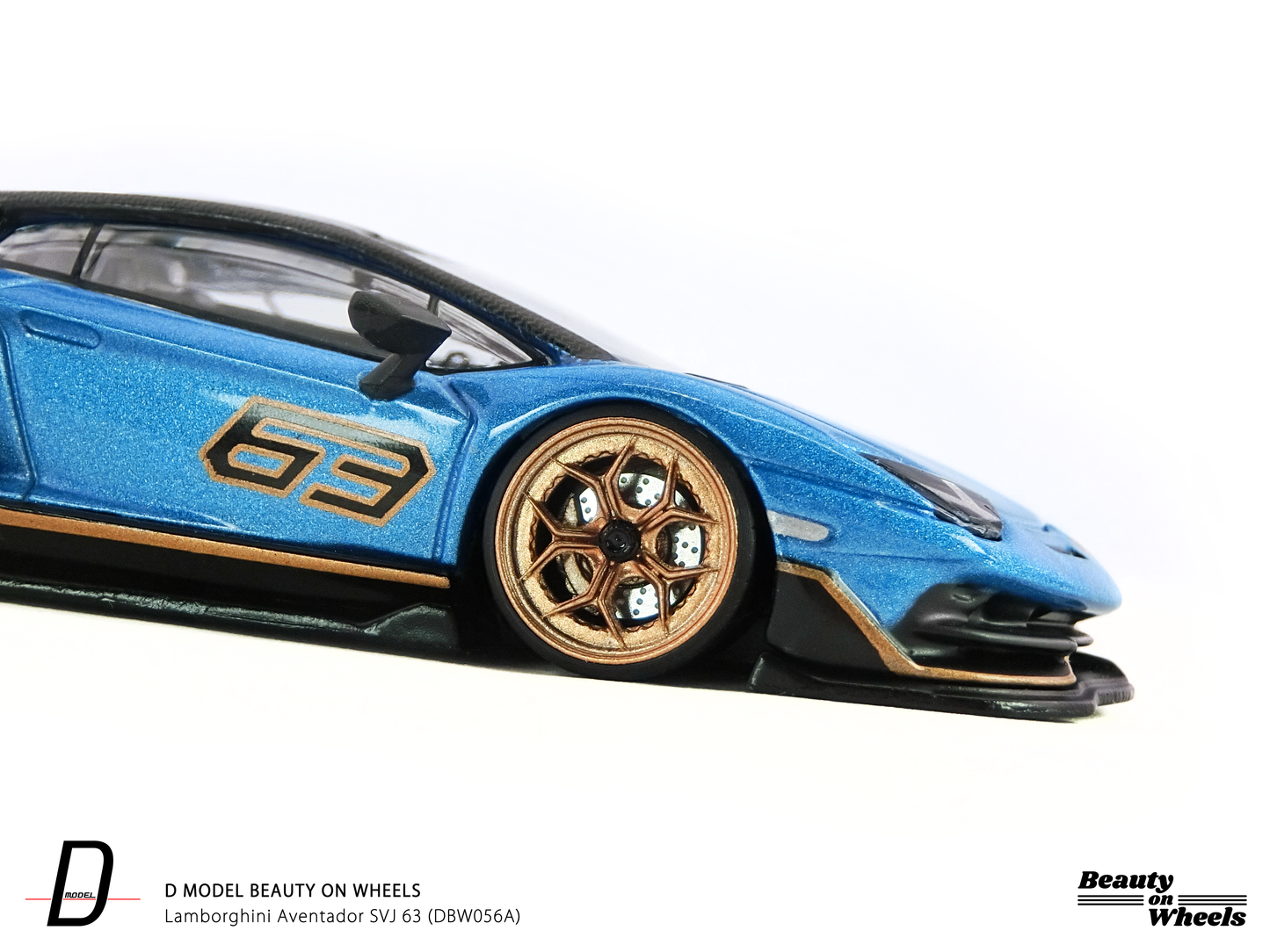 D MODEL 1:64 Lamborghini Aventador SVJ 63 Blu Aegir (DBW056A) Diecast Car Model Available Now