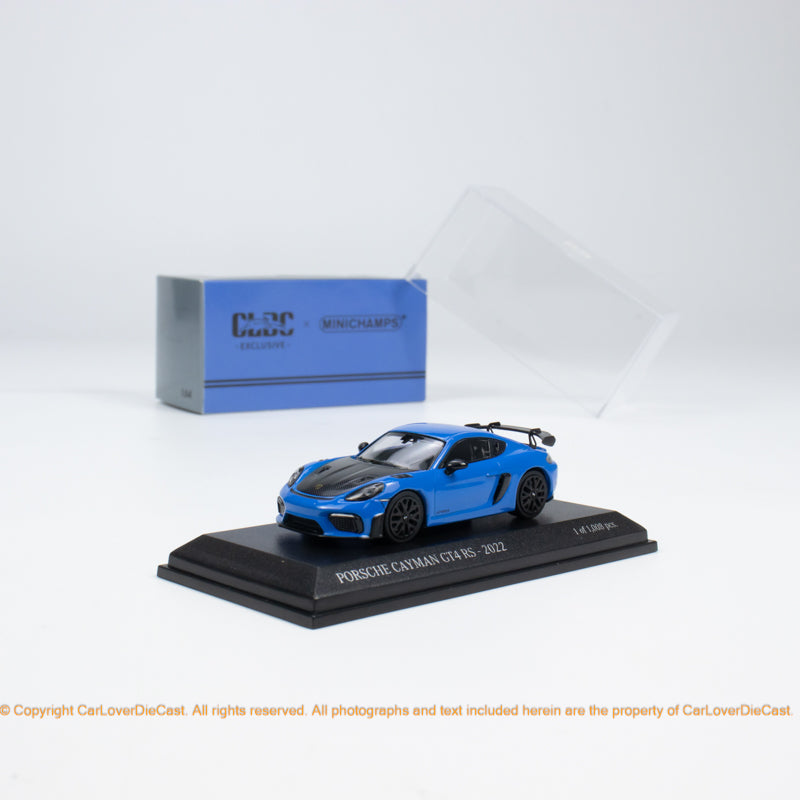 Minichamps 1:64 CLDC Exclusive Porsche Cayman GT4RS - 2022- Blue / Red / White (643062008/643062009/643062010) Diecast Car Model Available Now