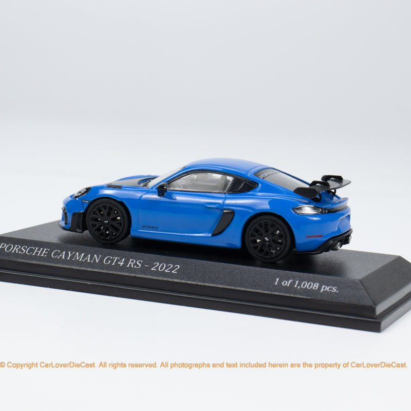 Minichamps 1:64 CLDC Exclusive Porsche Cayman GT4RS - 2022- Blue / Red / White (643062008/643062009/643062010) Diecast Car Model Available Now