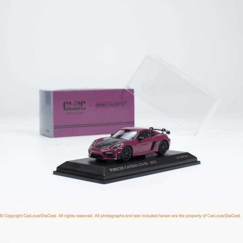 Minichamps 1:64 CLDC Exclusive Porsche Cayman GT4RS - 2022- Blue / Red / White (643062008/643062009/643062010) Diecast Car Model Available Now