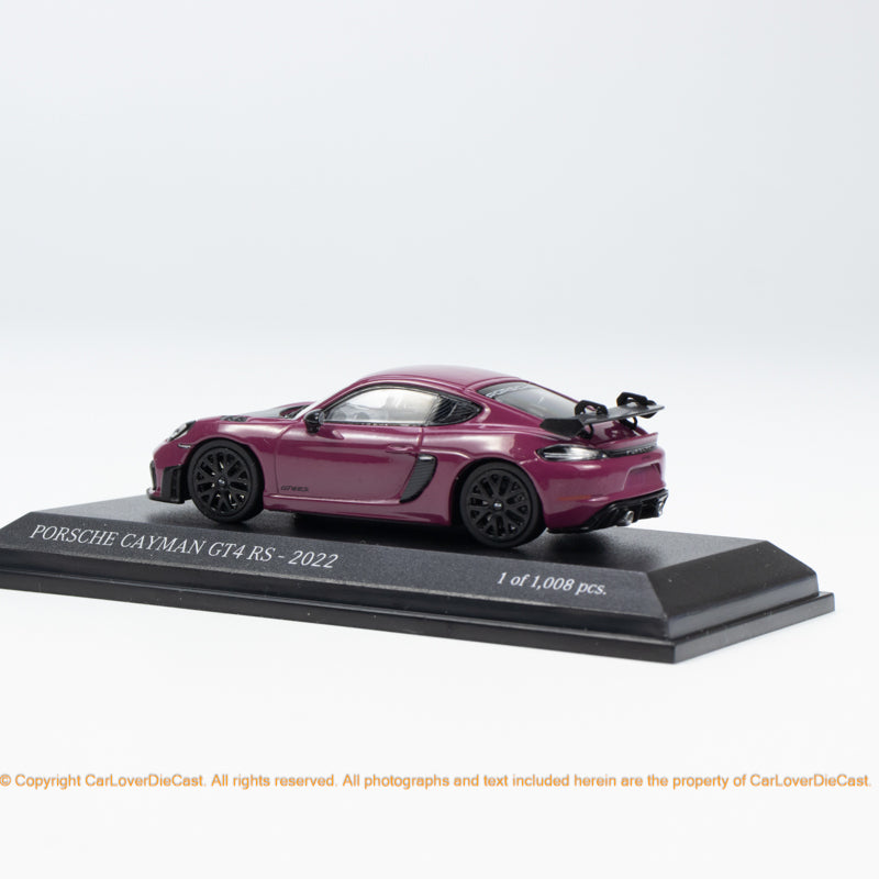 Minichamps 1:64 CLDC Exclusive Porsche Cayman GT4RS - 2022- Blue / Red / White (643062008/643062009/643062010) Diecast Car Model Available Now