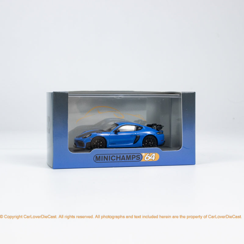 Minichamps 1:64 CLDC Exclusive Porsche Cayman GT4RS - 2022- Blue / Red / White (643062008/643062009/643062010) Diecast Car Model Available Now