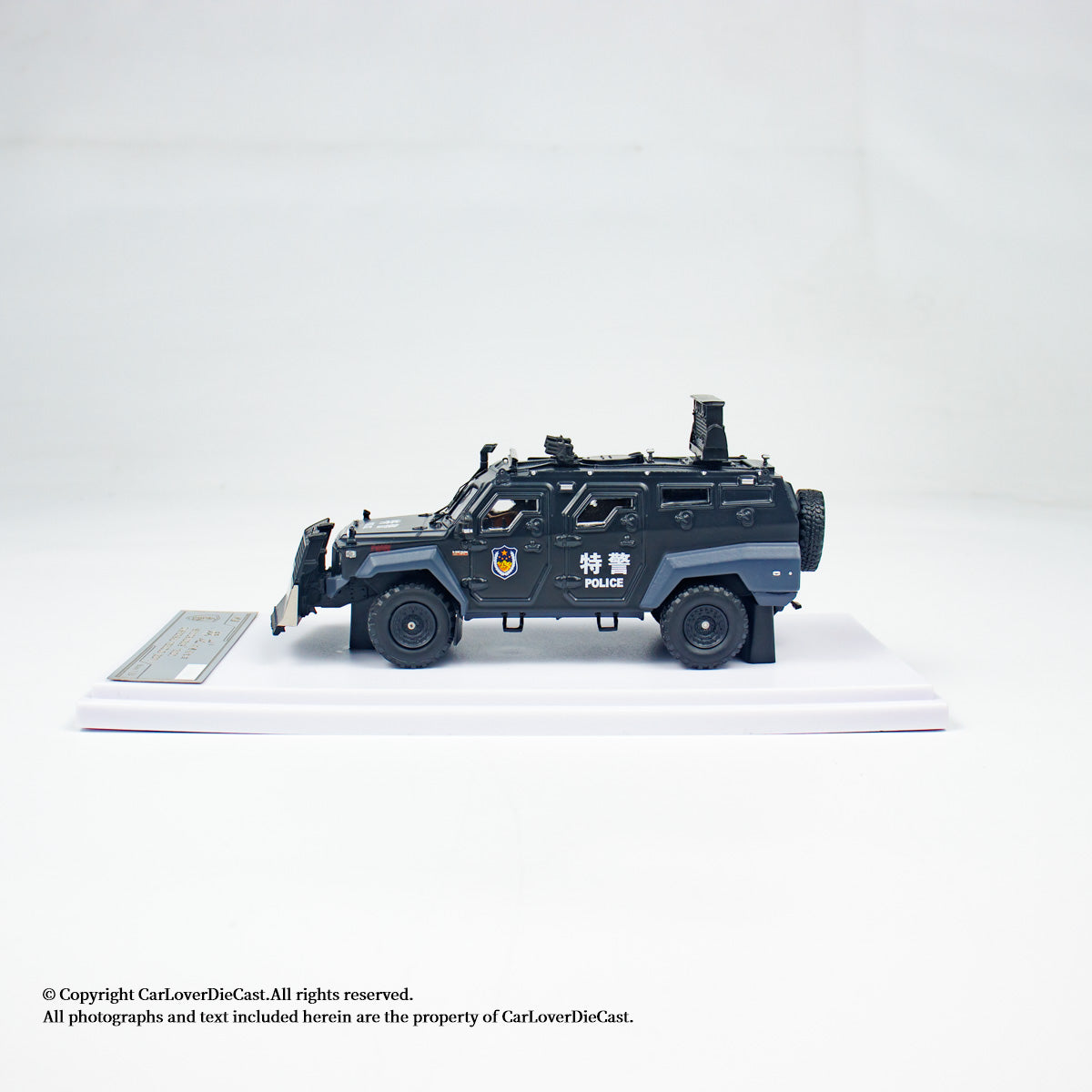 MB Model 1:64 HK \ SPINOSAURUS - riotdispersal vehicle (Police) Blue (MB64101) Diecast Car Model Available Now
