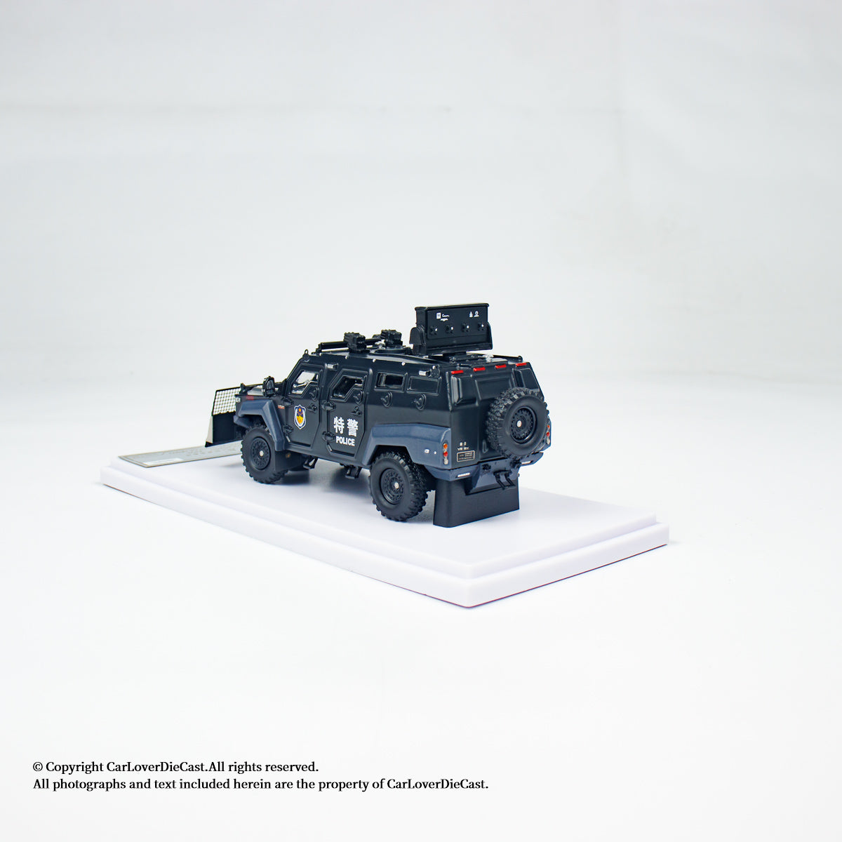 MB Model 1:64 HK \ SPINOSAURUS - riotdispersal vehicle (Police) Blue (MB64101) Diecast Car Model Available Now