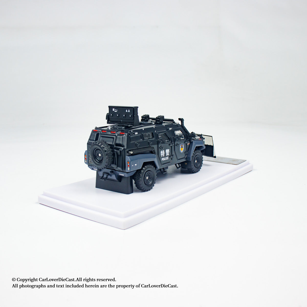 MB Model 1:64 HK \ SPINOSAURUS - riotdispersal vehicle (Police) Blue (MB64101) Diecast Car Model Available Now