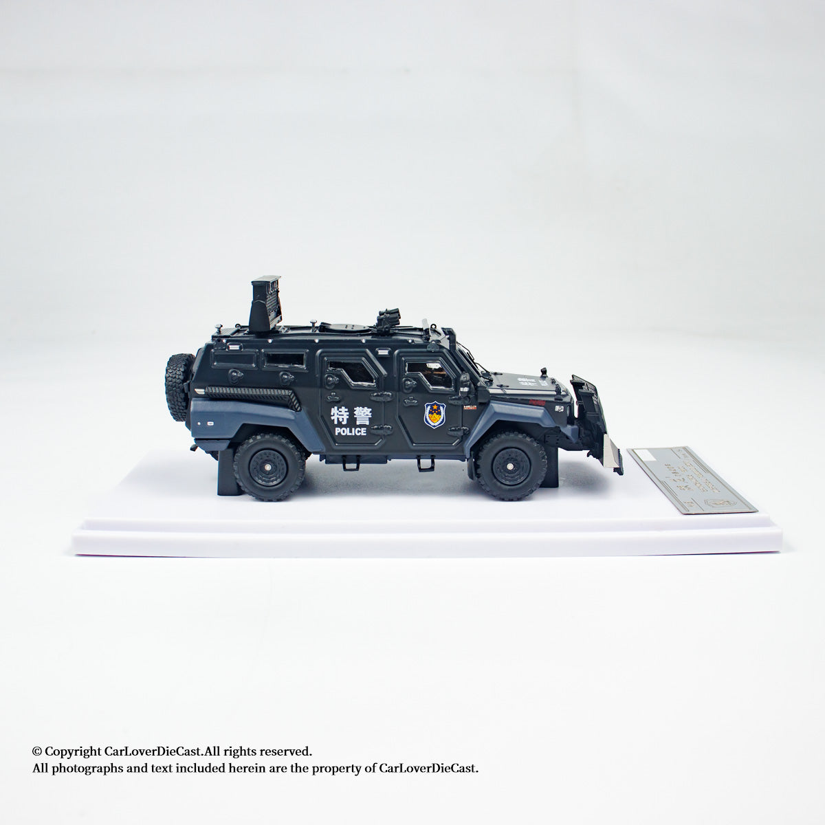 MB Model 1:64 HK \ SPINOSAURUS - riotdispersal vehicle (Police) Blue (MB64101) Diecast Car Model Available Now