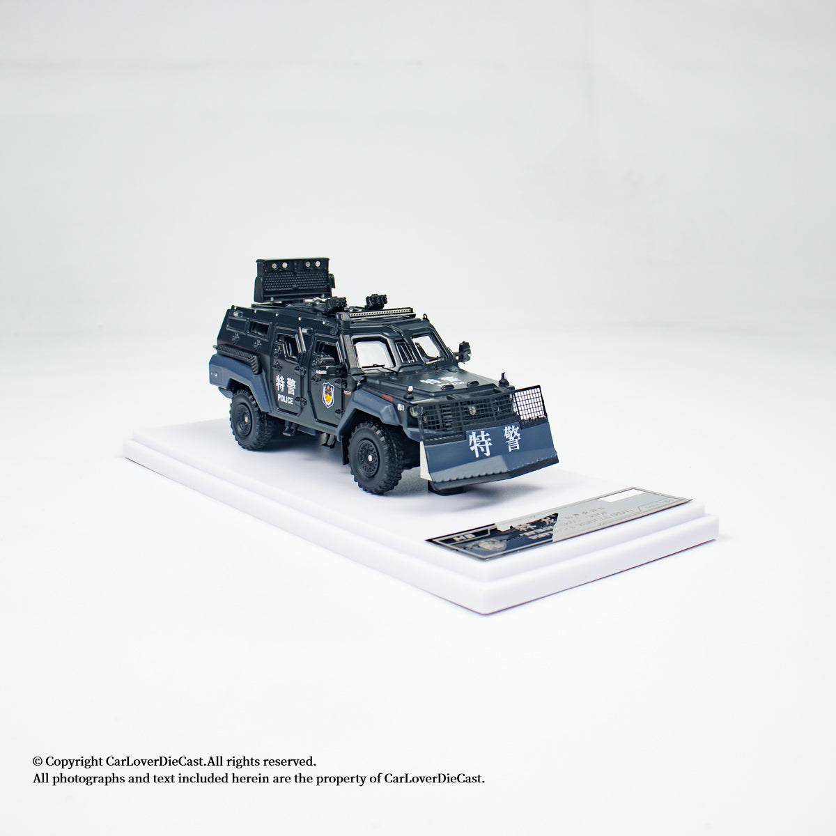 MB Model 1:64 HK \ SPINOSAURUS - riotdispersal vehicle (Police) Blue (MB64101) Diecast Car Model Available Now