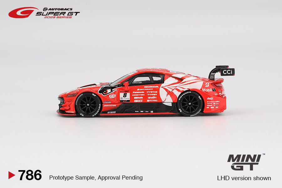 Mini GT 1:64 Honda NSX-GT "Type S"GT500 #8 "ARTA MUGEN NSX-GT"ARTA 2023 SUPER GT Series (MGT00786-BL) Diecast Car Modle Available In July 2025 Pre Order Now