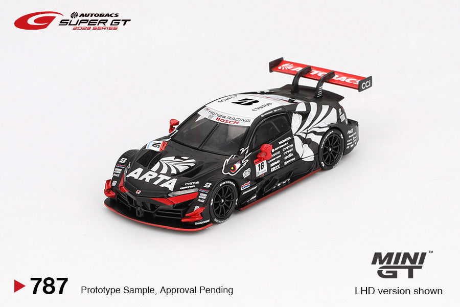 Mini GT 1:64 Honda NSX-GT "Type S" GT500 #16 "ARTA MUGEN NSX-GT " ARTA 2023 SUPER GT Series (MGT00787-BL) Diecast Car Modle Available In July 2025 Pre Order Now