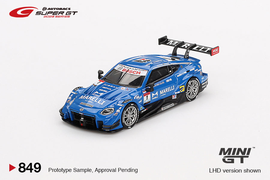 Mini GT 1:64 Nissan Z GT500 #1 MARELLI IMPUL Z (MGT00849-BL) Diecast Car Model Available In February 2025 Pre Order Now