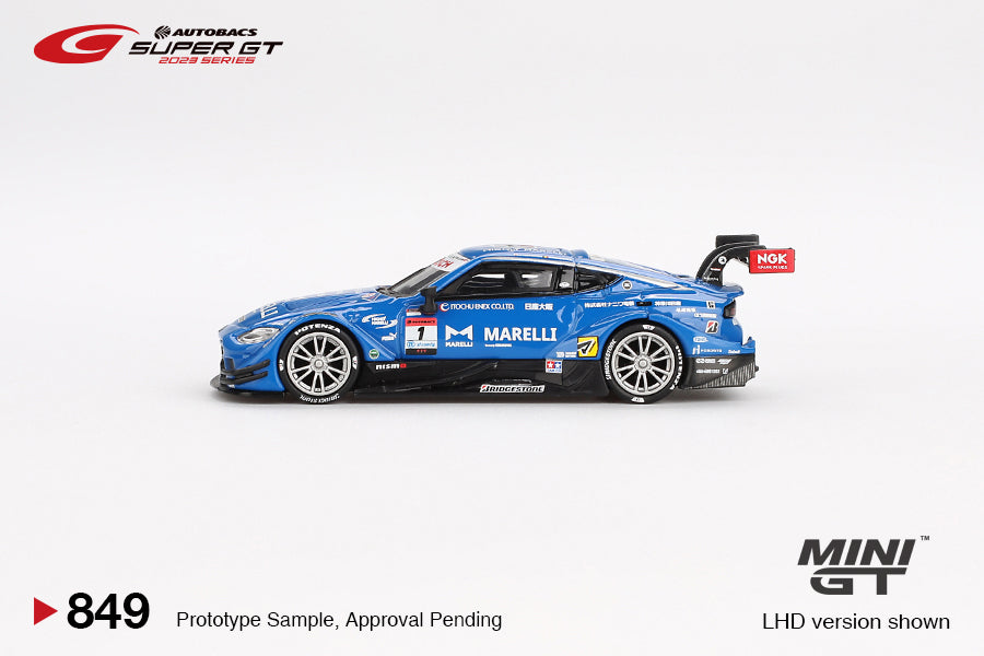 Mini GT 1:64 Nissan Z GT500 #1 MARELLI IMPUL Z (MGT00849-BL) Diecast Car Model Available In February 2025 Pre Order Now