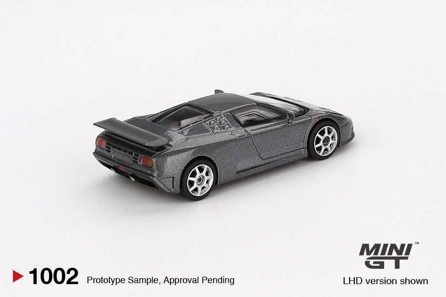 Mini GT 1:64 Bugatti EB110 Super Sport Grigio Scuro (MGT01002) Diecast Car Model Available In June 2025 Pre Order Now