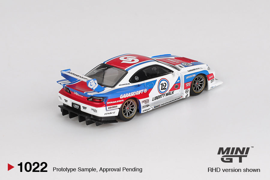 Mini GT 1:64 Nissan LB-Super Silhouette S15 SILVIA GARASIDRIFT x LBWK 2025 (MGT01022) Diecast Car Model Available In November 2025 Pre Order Now
