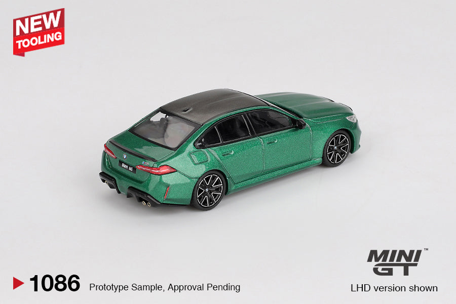 Mini GT 1:64 BMW M5 (G90) Isle of Man Green Metallic (MGT01086) Diecast Car Model Available In October 2025 Pre Order Now