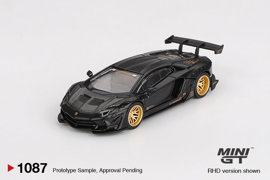 Mini GT 1:64 LB★WORKS Lamborghini Aventador Limited Edition Matte Black (MGT01087) Diecast Car Model Available In November 2025 Pre Order Now