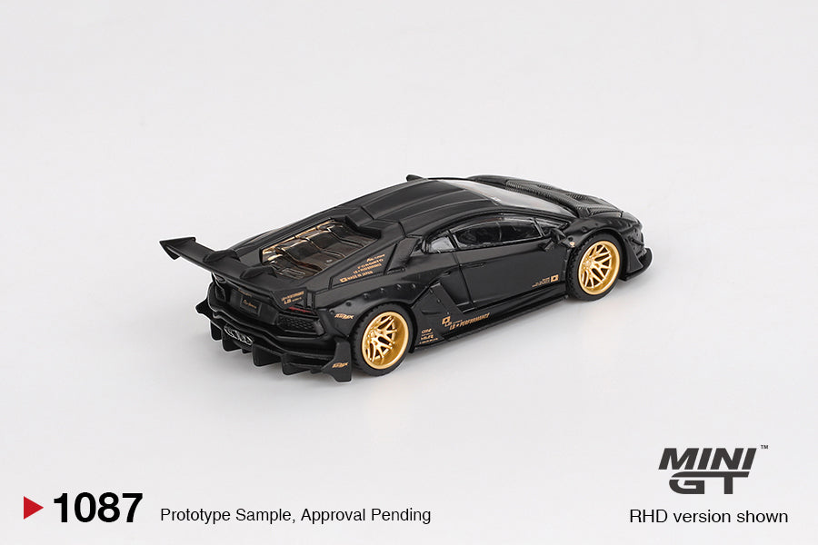 Mini GT 1:64 LB★WORKS Lamborghini Aventador Limited Edition Matte Black (MGT01087) Diecast Car Model Available In November 2025 Pre Order Now