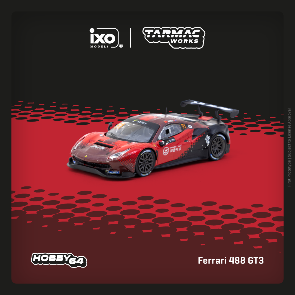 Tarmac Works 1:64 Ferrari 488 GT3 Macau GT Cup 2022 (T64-072-22MGP51) Diecast Car Model Available In August 2025 Pre Order Now