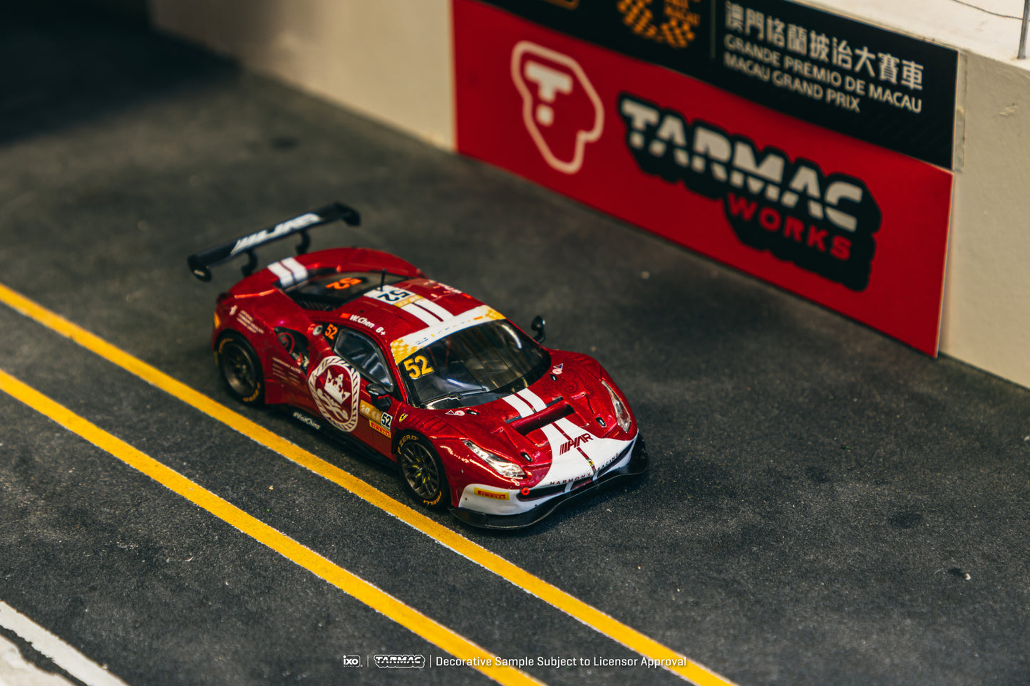 Tarmac Works 1:64 Ferrari 488 GT3 Macau GT Cup - FIA GT World Cup 2023 (T64-072-23MGP52) Diecast Car Model Available In October 2025 Pre Order Now