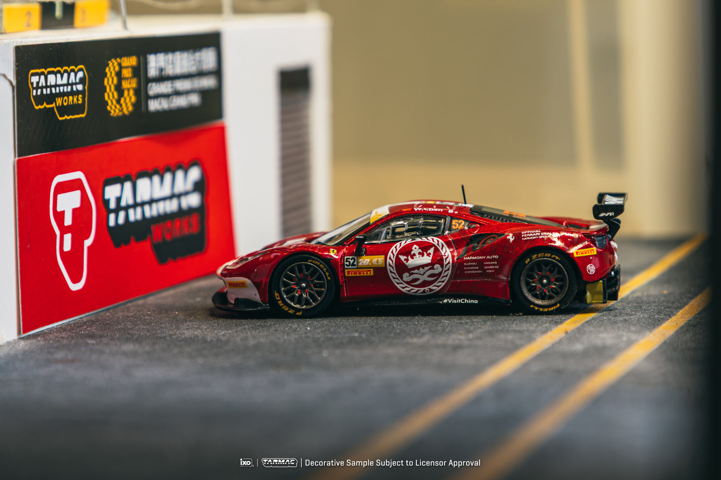 Tarmac Works 1:64 Ferrari 488 GT3 Macau GT Cup - FIA GT World Cup 2023 (T64-072-23MGP52) Diecast Car Model Available In October 2025 Pre Order Now