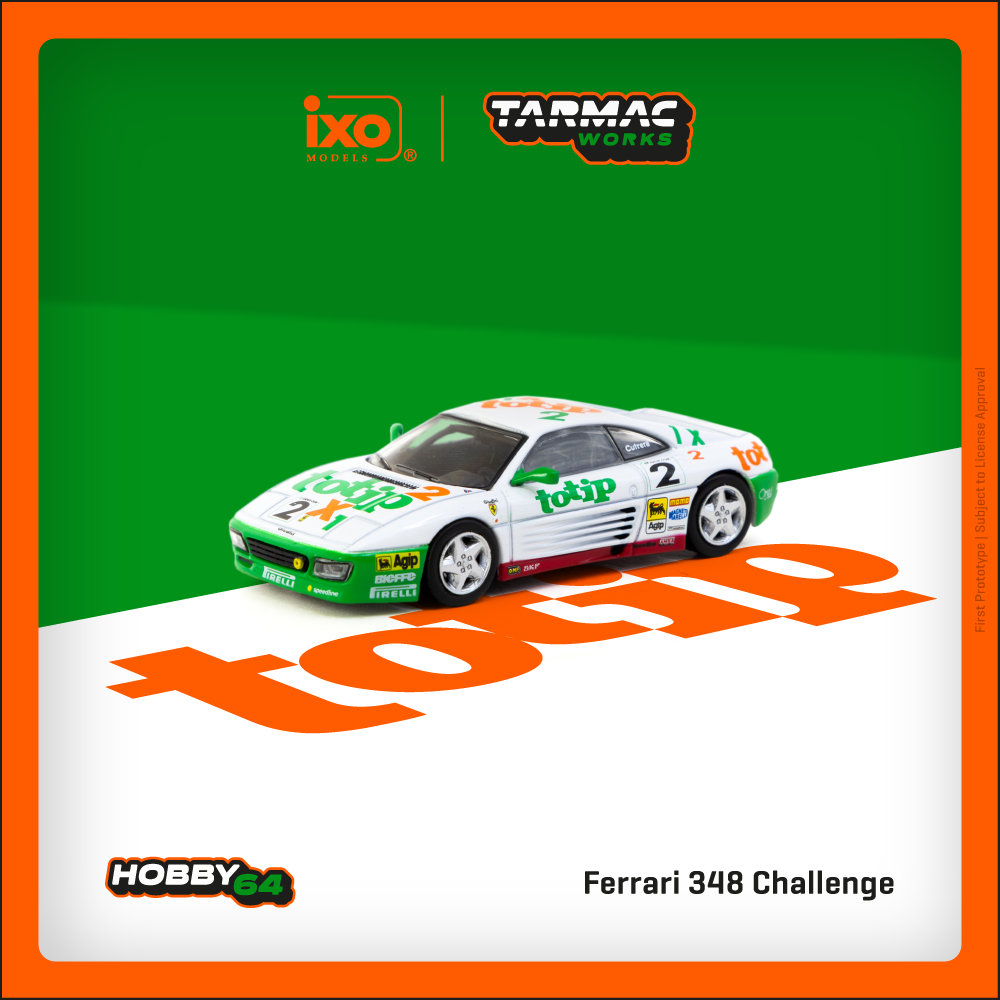Tarmac Works 1:64 Ferrari 348 Challenge 1993 (T64-082-93CHA02) Diecast Car Model Available In August 2025 Pre Order Now