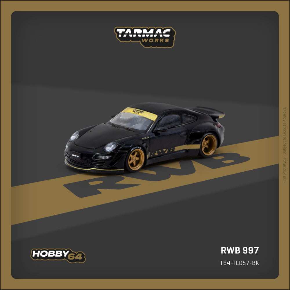 Tarmac Works 1:64 RWB 997 Black (T64-TL057-BK) Diecast Car Model Available In October 2025 Pre Order Now