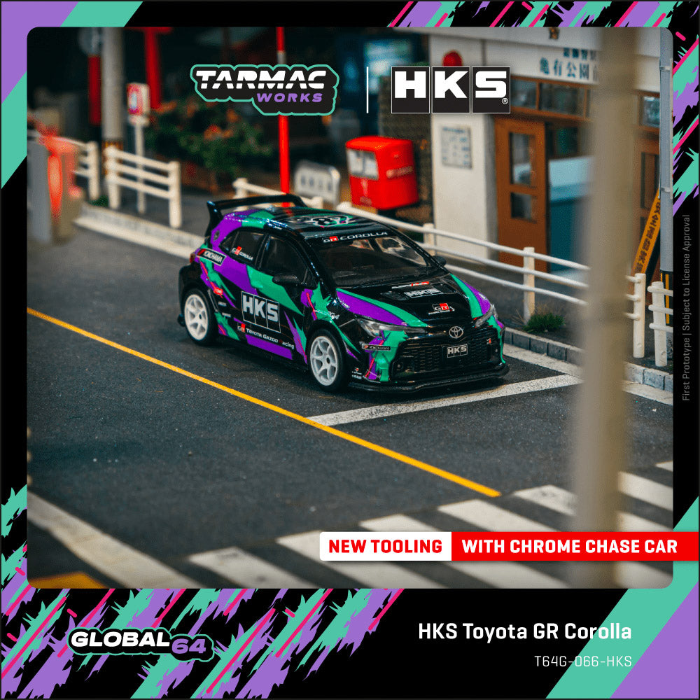 Tarmac Works 1:64 HKS Toyota GR Corolla (T64G-066-HKS) Diecast Car Model Available In November 2025 Pre Order Now