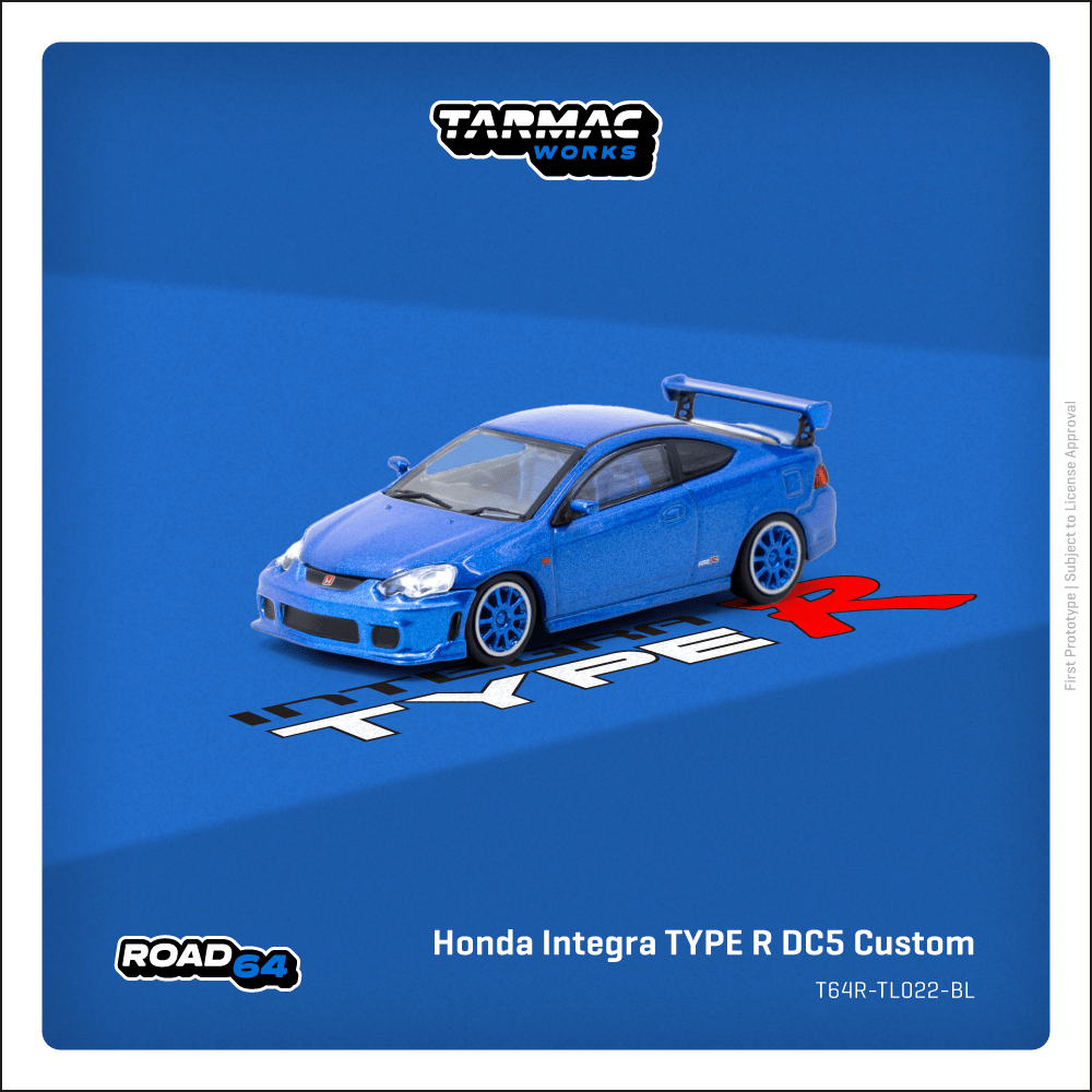 Tarmac Works 1:64 Honda Integra TYPE R DC5 Custom Blue Metallic (T64R-TL022-BL) Diecast Car Model Available In October 2025 Pre Order Now