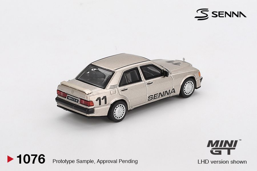 Mini GT 1:64 Mercedes-Benz 190 E 2.3-16 #11 Ayrton Senna 1984 Nürburgring Race of Champions w/ Figure (MGT01076) Diecast Car Model Available In October 2025 Pre Order Now