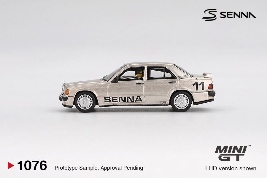 Mini GT 1:64 Mercedes-Benz 190 E 2.3-16 #11 Ayrton Senna 1984 Nürburgring Race of Champions w/ Figure (MGT01076) Diecast Car Model Available In October 2025 Pre Order Now