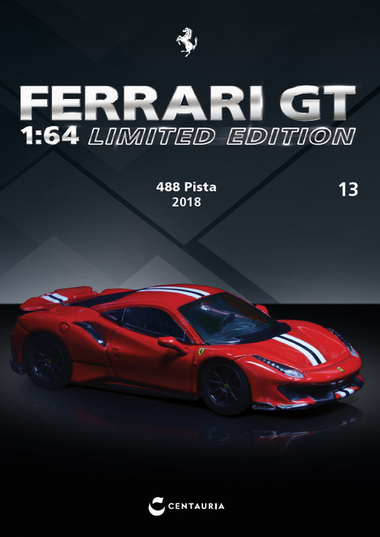 CENTAURIA & IXO COLLECTIONS x CLDC 1:64 FERRARI 488 PISTA 2018 Car With Book (IXC.FSD.FE.013) Diecast Car Model Available In November 2025 Pre Order Now