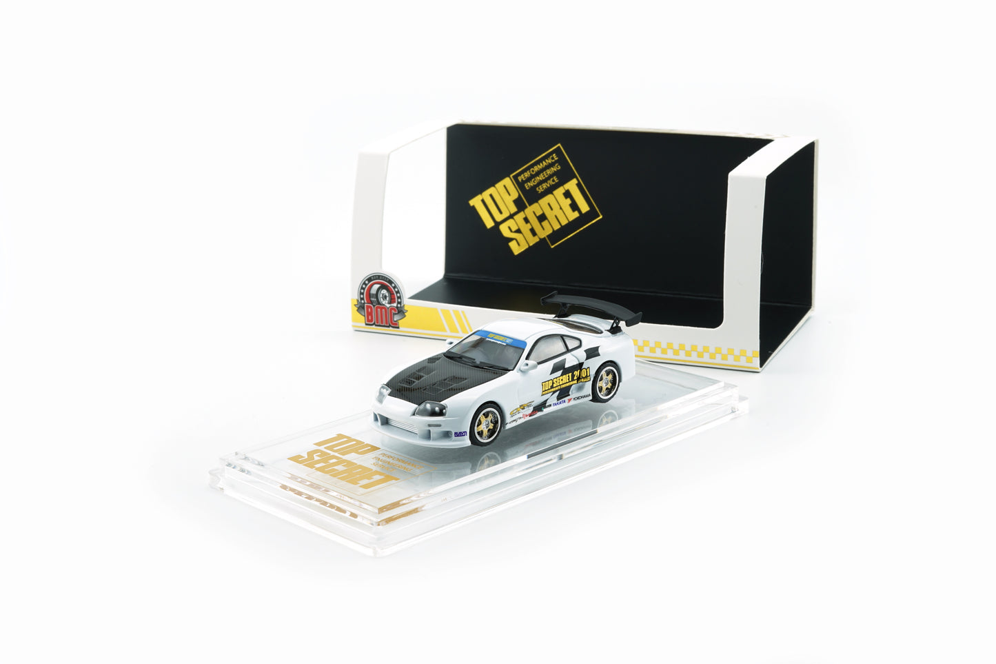 [HEC2025] BM Creations x CLDC Exclusive 1:64 Toyota Supra X Top Secret (JZA80) White (64B0431) Diecast Car Model Available Now