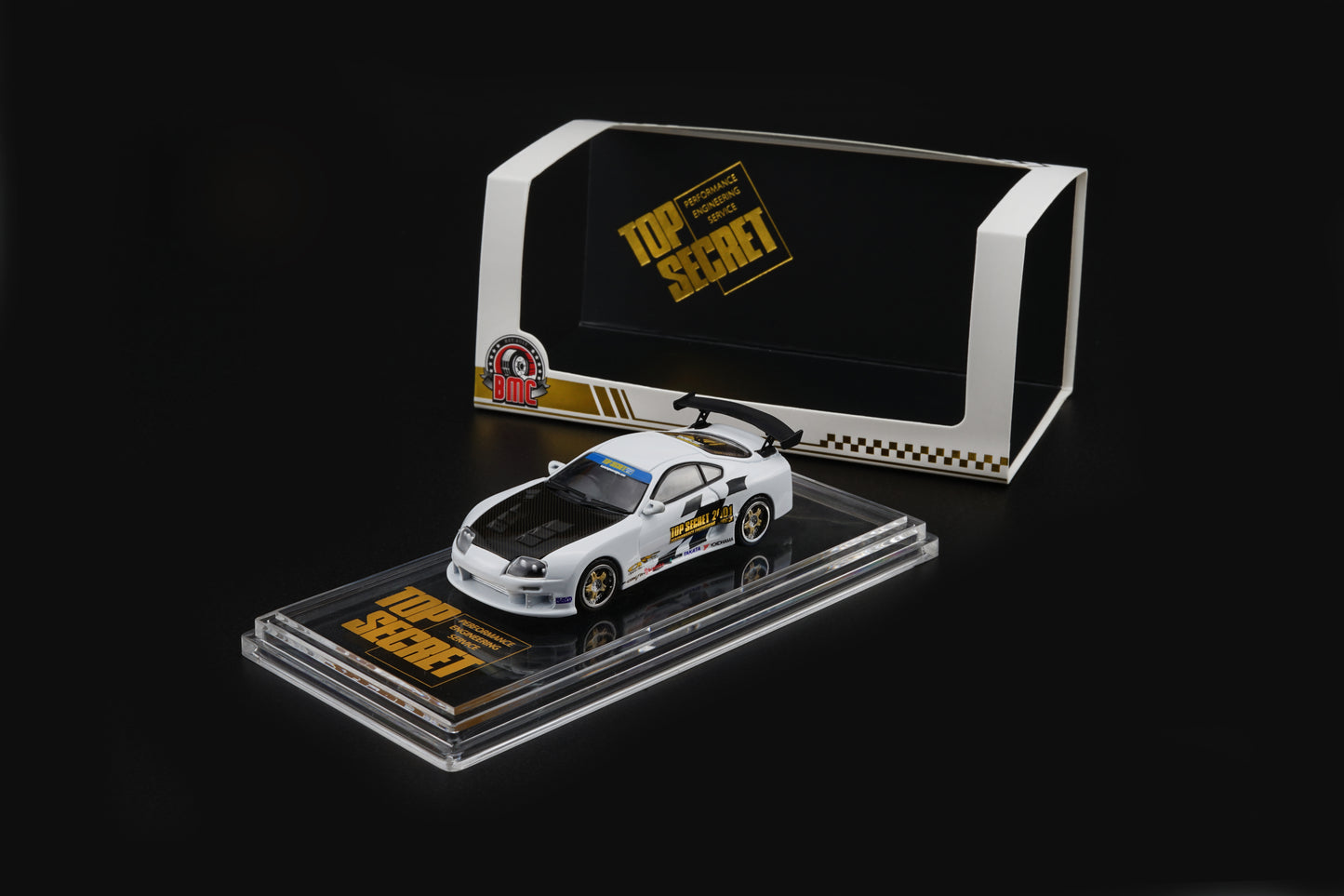 [HEC2025] BM Creations x CLDC Exclusive 1:64 Toyota Supra X Top Secret (JZA80) White (64B0431) Diecast Car Model Available Now