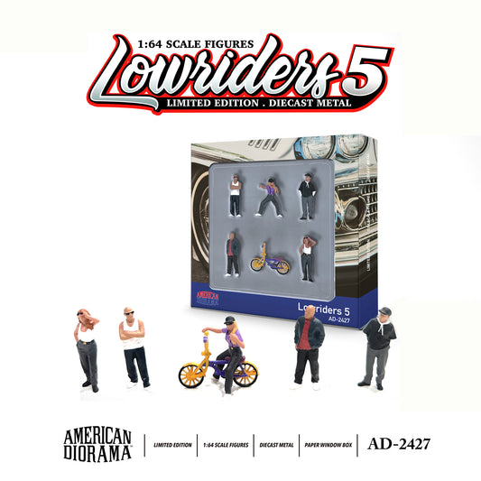 American Diorama 1:64 Figures set - Lowriders 5 / Behind the Scenes 2 ( AD-2427 / AD-2428 ) Diecast Model Available In September 2025 Pre Order Now