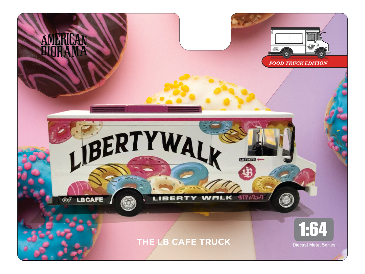 American Diorama 1:64 Food Truck series - Graffiti style / LB Cafe / The Black Truck ( AD-70102 / AD-70103 / AD-70201 ) Diecast Model Available In October 2025 Pre Order Now