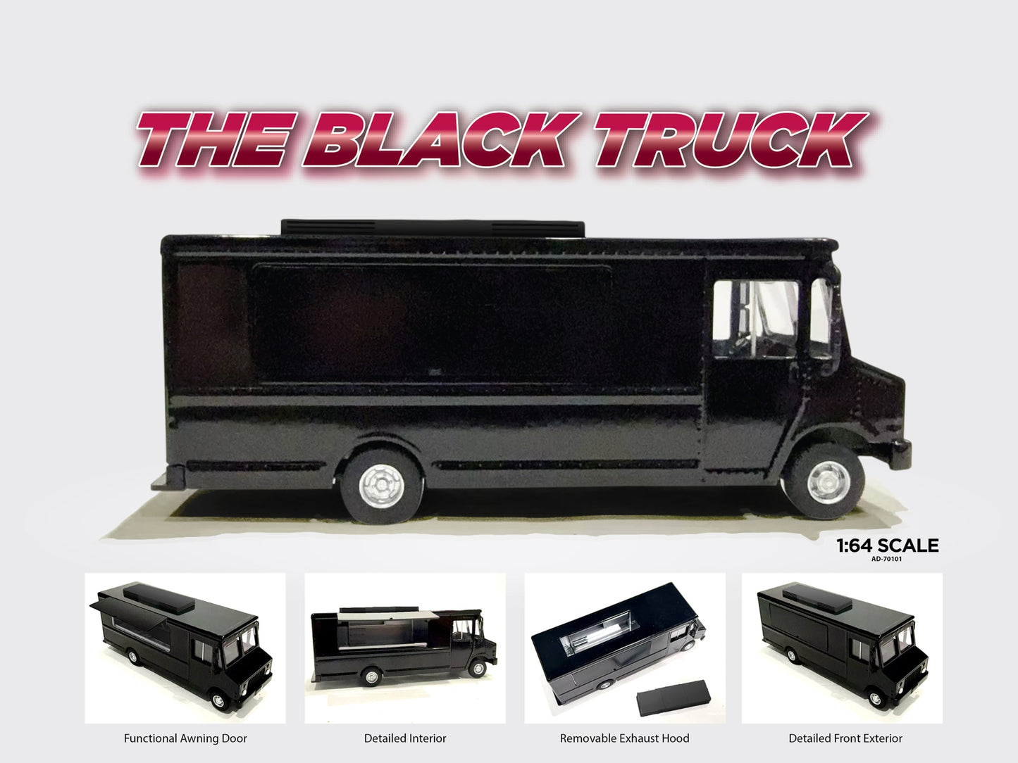 American Diorama 1:64 Food Truck series - Graffiti style / LB Cafe / The Black Truck ( AD-70102 / AD-70103 / AD-70201 ) Diecast Model Available In October 2025 Pre Order Now