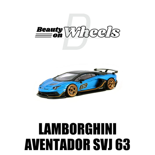 D MODEL 1:64 Lamborghini Aventador SVJ 63 Blu Aegir (DBW056A) Diecast Car Model Available Now
